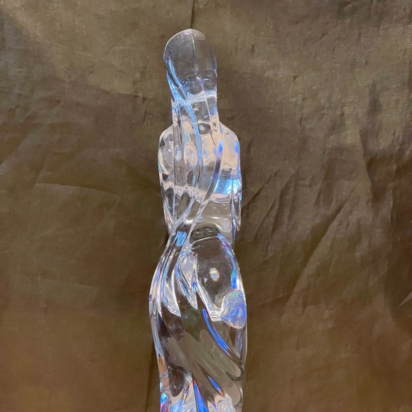 Art Deco Style Italian Crystal Figurine Mother Holding Girl Child 10 Inches Tall - Picture 12 of 12